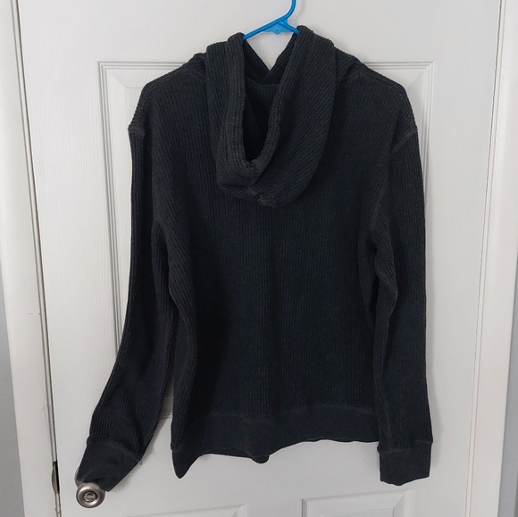 American Eagle Outfitters Grey Thermal Hoodie, Size Small - Picture 3 of 4